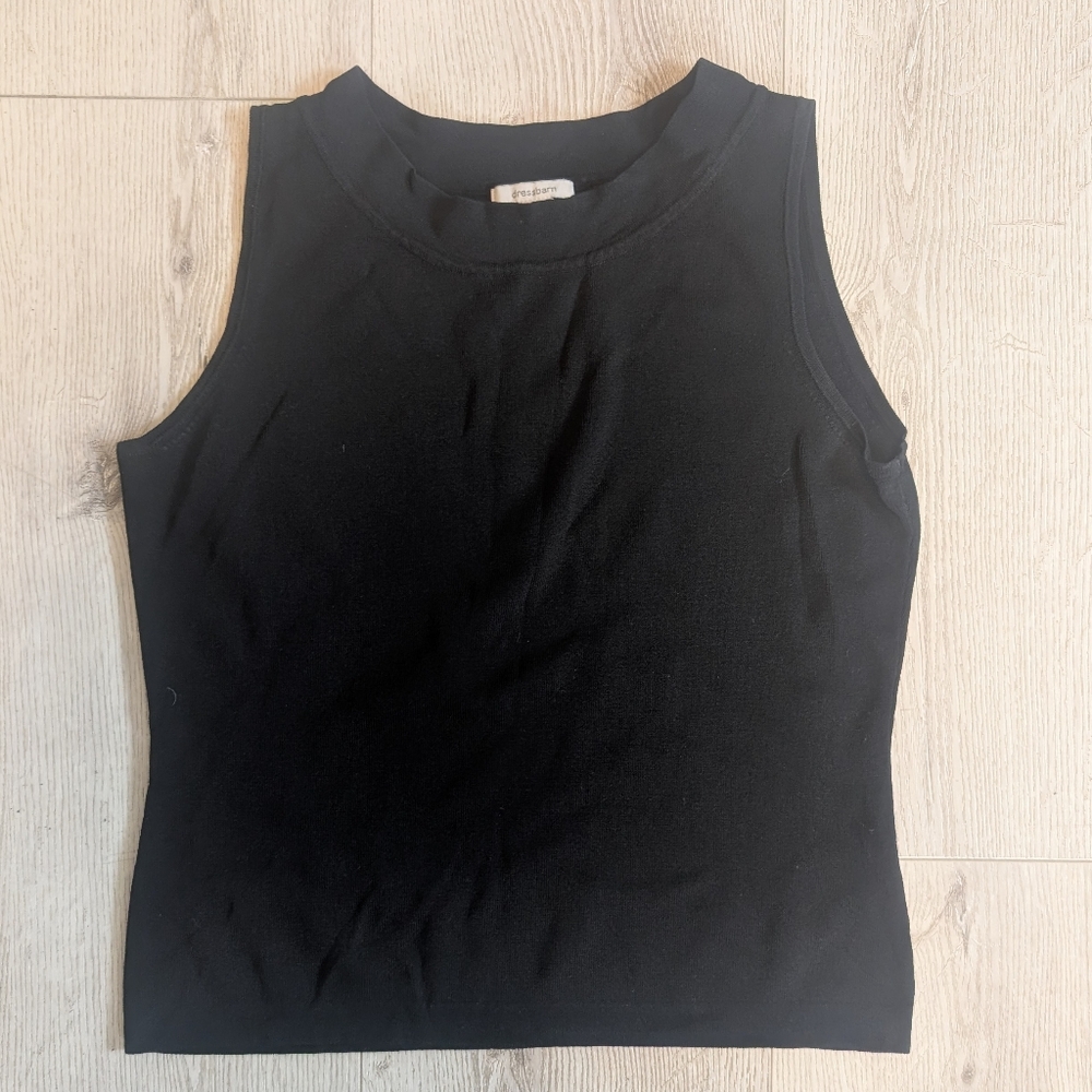 Dressbarn Black Stretchy Knit Tank